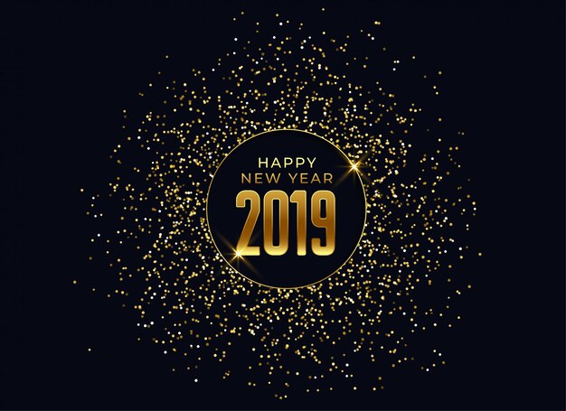 Fondo de celebración feliz año nuevo 2019