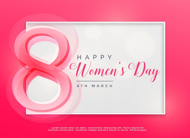 Fondo de celebración feliz día de la mujer 8 de marzo Vector Premium 