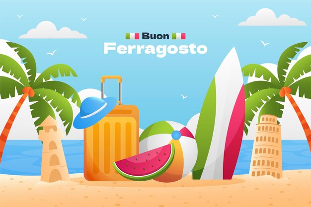 Fondo para la celebración del ferragosto italiano