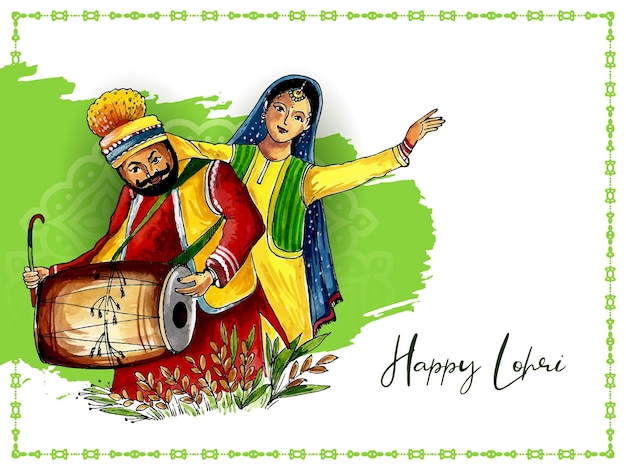 Vector gratuito fondo de celebración del festival cultural sikh de happy lohri y baisakhi