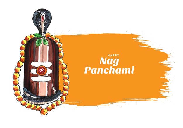 Fondo de celebración de festival hindú feliz nag panchami