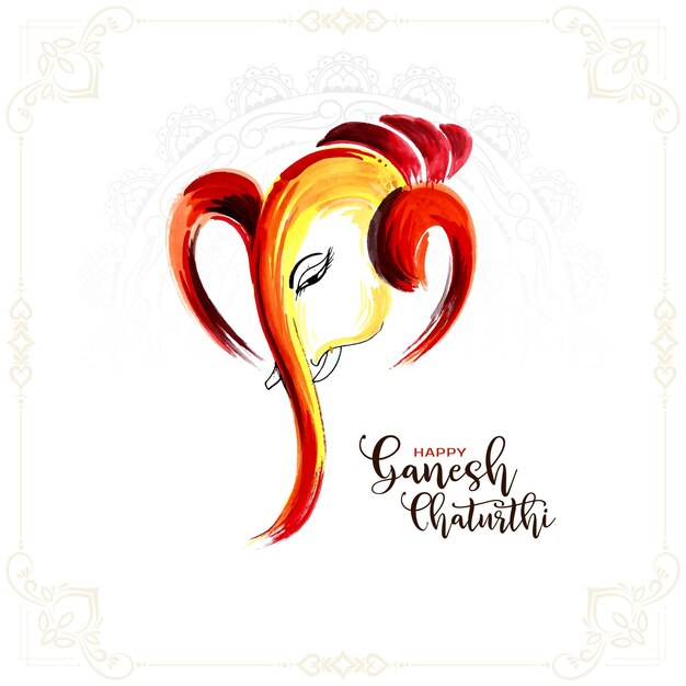Fondo de celebración del festival hindú religioso feliz Ganesh Chaturthi