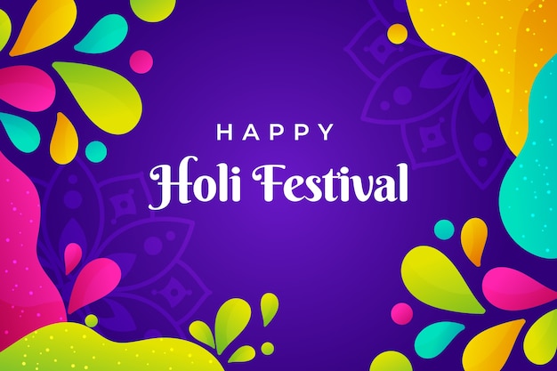 Fondo de celebración del festival holi degradado