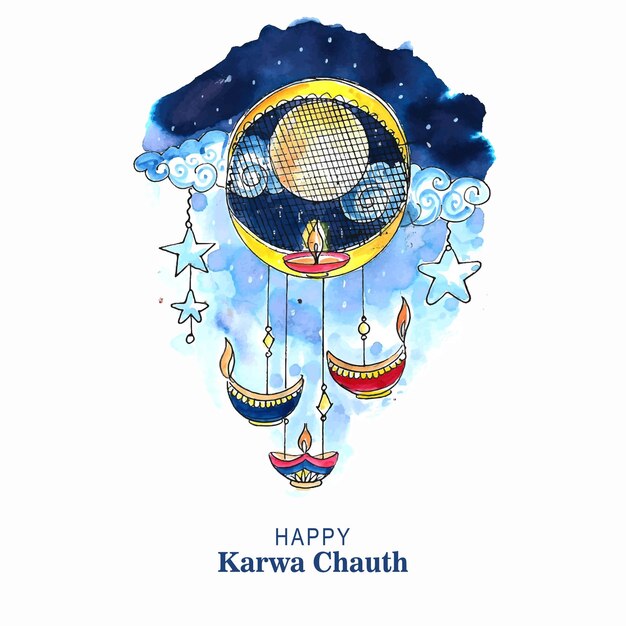 Fondo de celebración de festival indio feliz karwa chauth