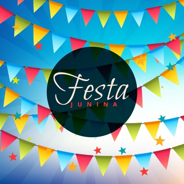 Fondo de celebración de la fiesta junina.