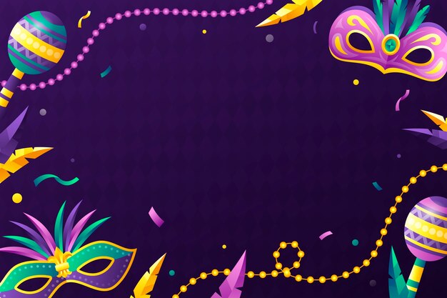 Fondo de celebración de mardi gras degradado