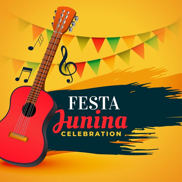 Fondo de celebracion musical fiesta junina.