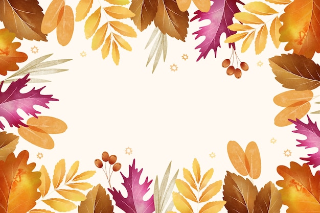 Fondo de celebración de otoño de acuarela