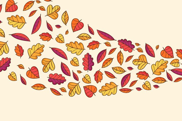 Fondo de celebración de otoño dibujado a mano