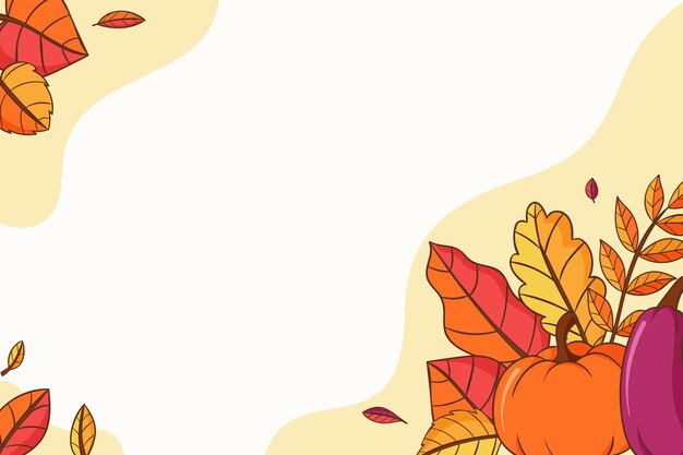 Fondo de celebración de otoño dibujado a mano
