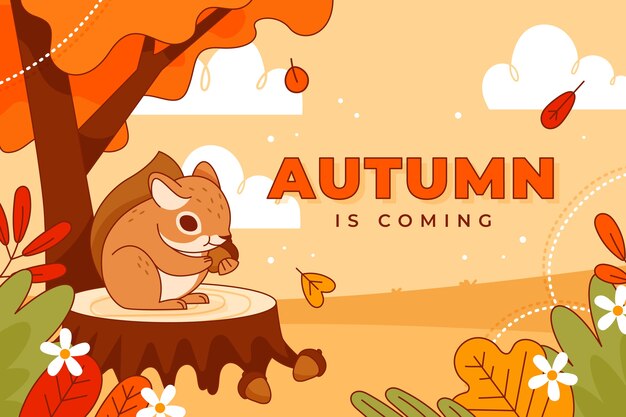 Fondo de celebración de otoño dibujado a mano