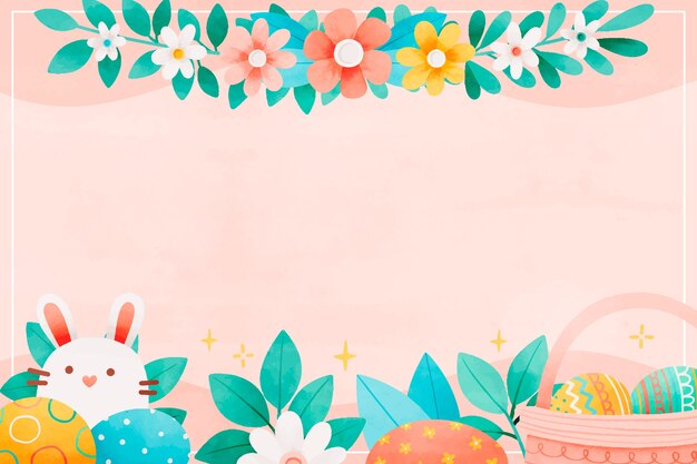 Fondo de celebración de pascua de acuarela