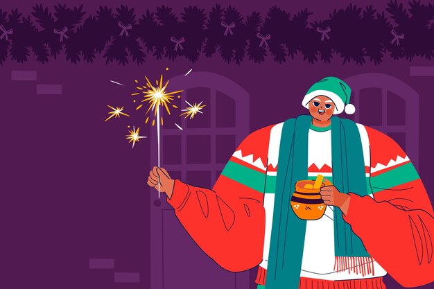 Fondo de celebración de posadas planas