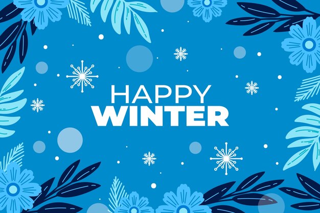Fondo de celebración de la temporada de invierno plano
