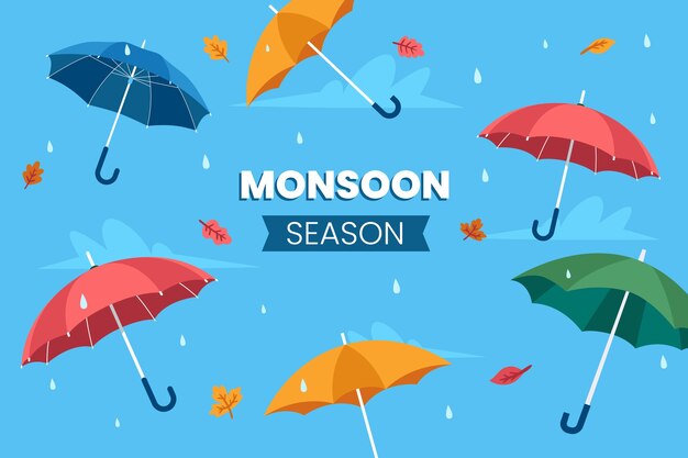 Fondo para la celebración de la temporada del monzón