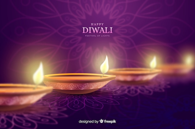 Fondo de celebración de velas de vacaciones de Diwali