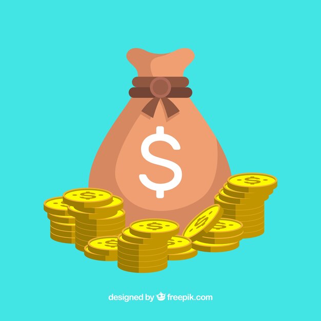Fondo celeste de bolsa con dolares
