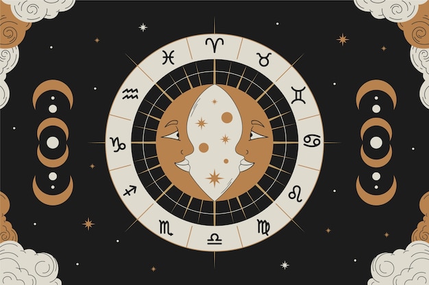 Fondo celeste dibujado a mano