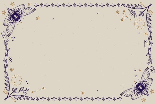 Fondo celeste dibujado a mano