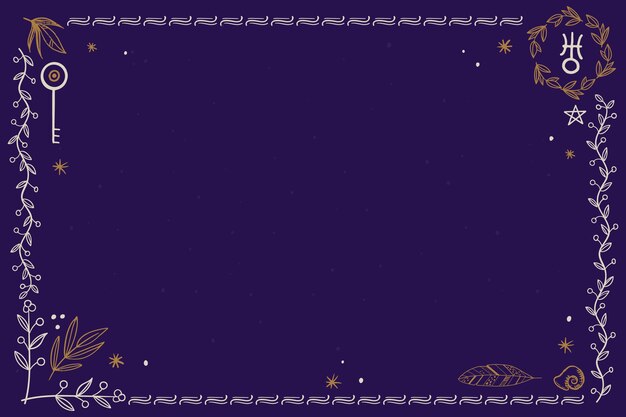 El fondo celestial dibujado a mano.