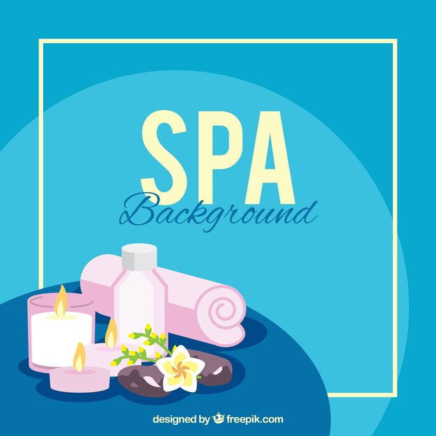 Fondo de centro de spa con tratamientos