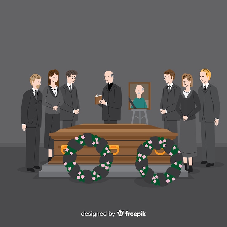 Vector gratuito fondo ceremonia funeral