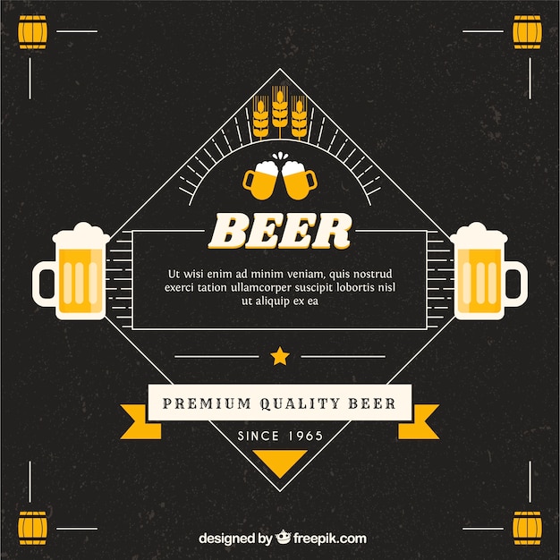 Vector gratuito fondo de cerveza creativo