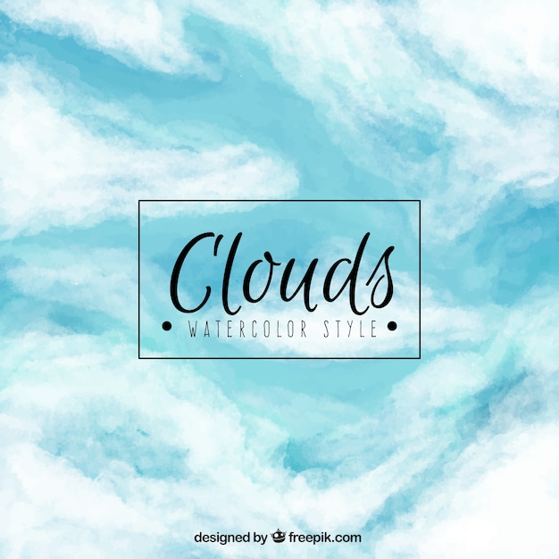 Vector gratuito fondo de cielo abstracto de nubes