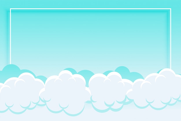 Fondo de cielo azul y nubes con espacio de texto