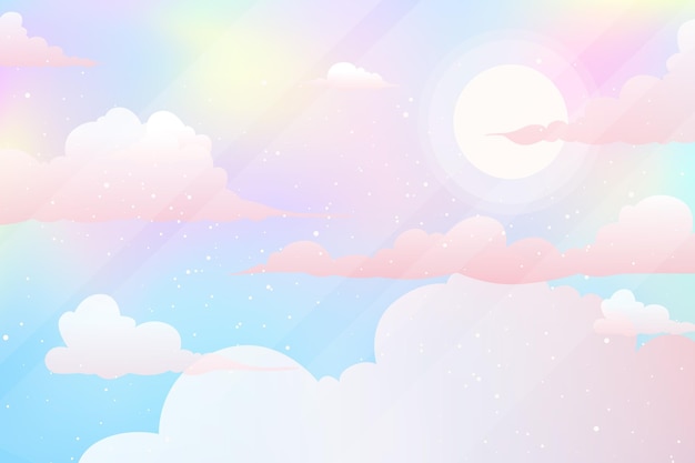Fondo del cielo de color pastel con gradiente
