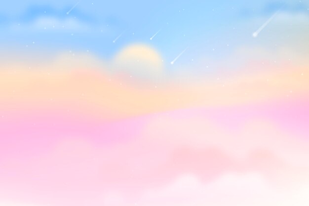 Fondo del cielo de color pastel con gradiente