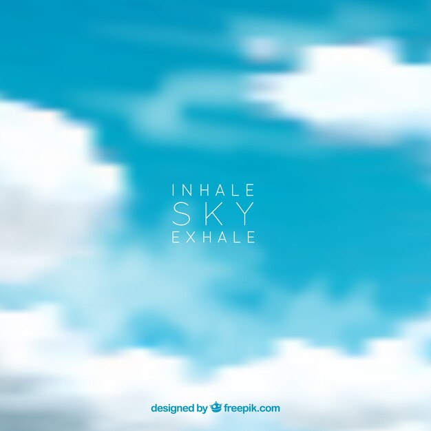 Fondo del cielo inhala exhala