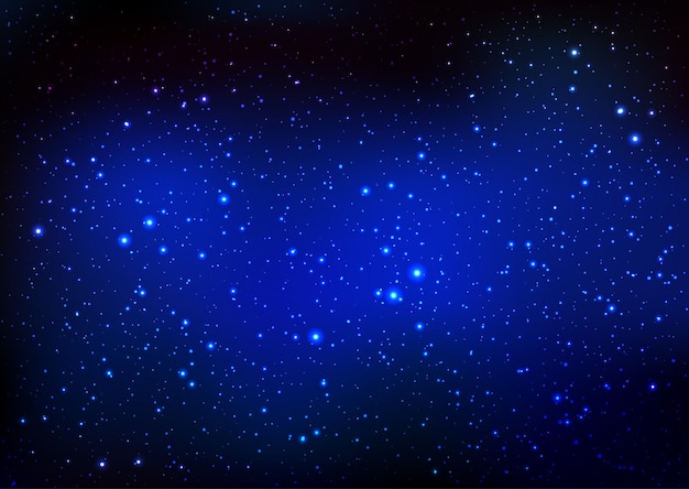 Vector gratuito fondo cielo nocturno estrellado