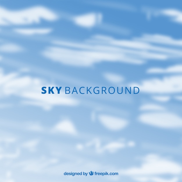 Fondo de cielo con nubes en estilo plano