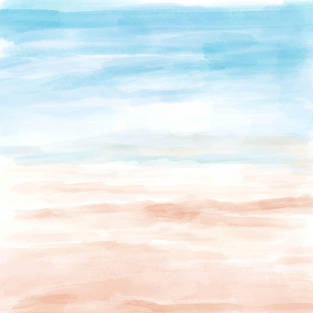 Fondo de cielo pastel acuarela pintado a mano colorido