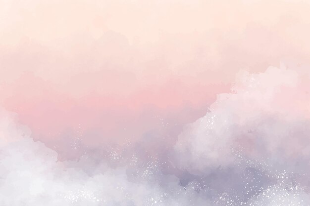 Fondo de cielo pastel acuarela pintado a mano