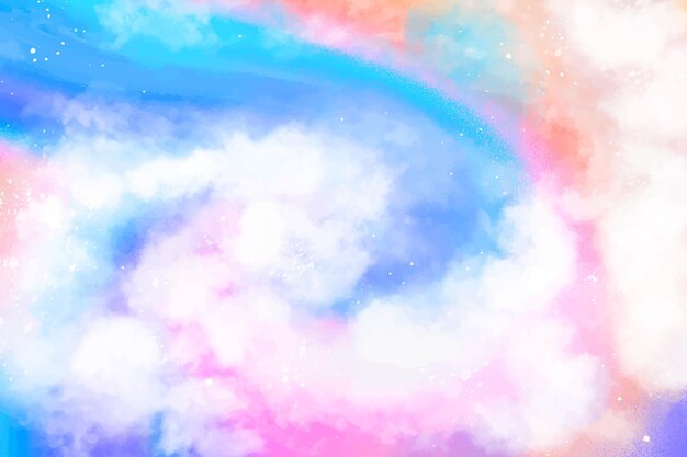 Fondo de cielo pastel acuarela pintado a mano