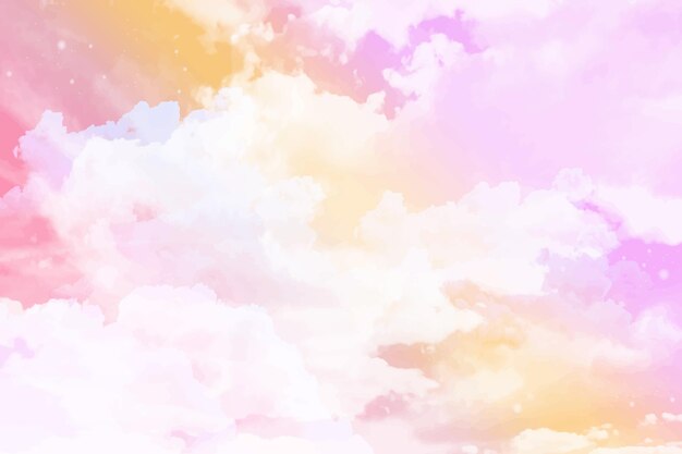 Fondo de cielo de pastel de acuarela