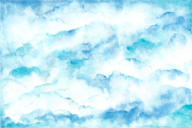 El fondo del cielo pintado a mano en acuarela pastel