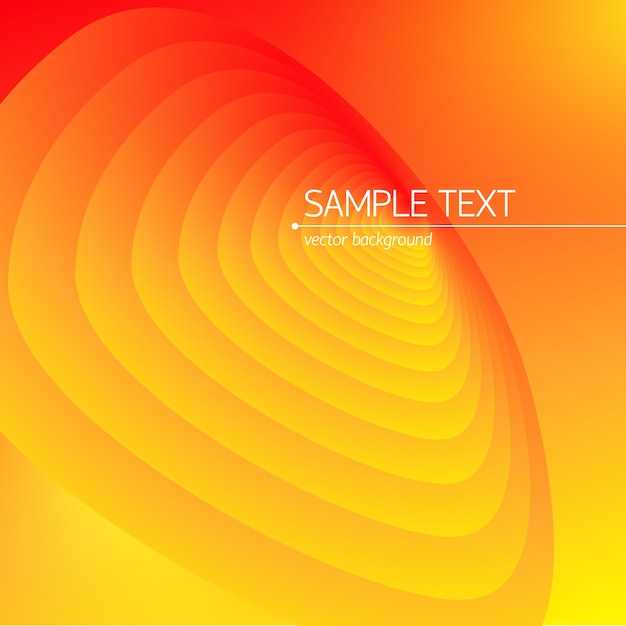 Fondo de ciencia en diseño abstracto naranja brillante con texto de ejemplo plano