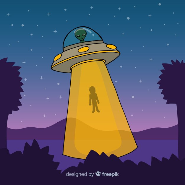Fondo de ciencia ficción de abducción