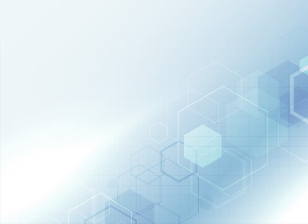 Fondo de ciencias médicas de la salud con formas hexagonales