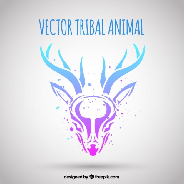 Fondo de ciervo tribal