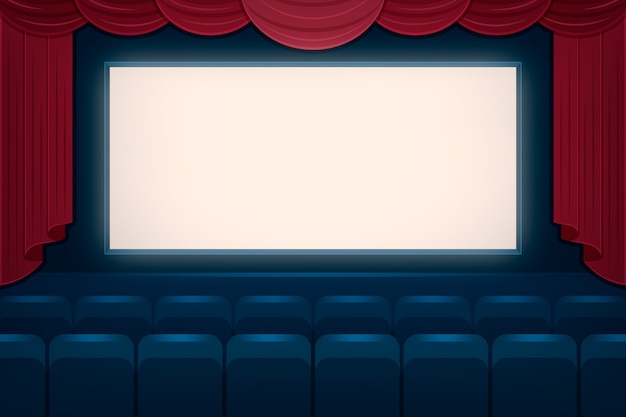 Fondo de cine de diseño plano