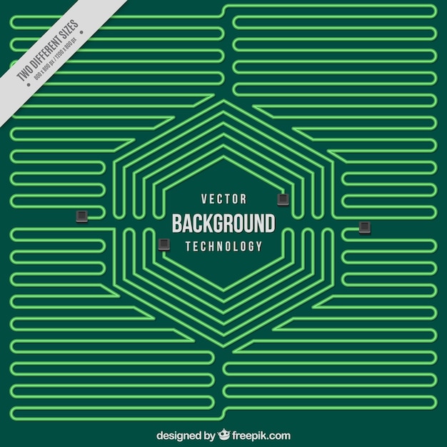 Fondo de circuitos verde