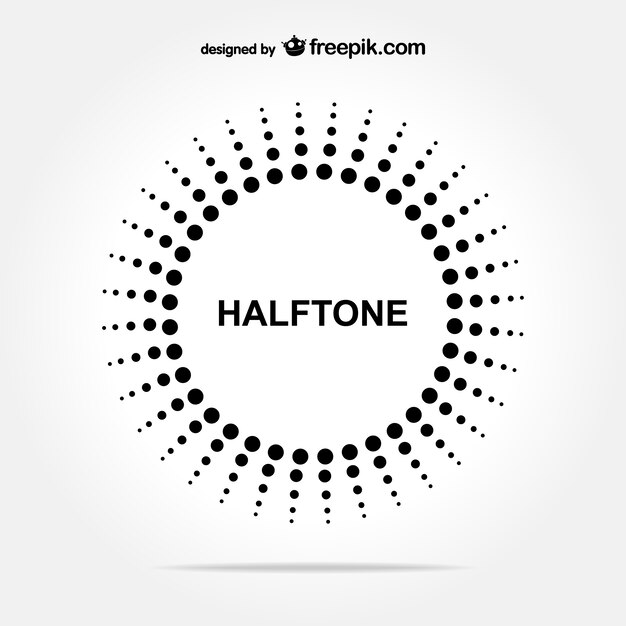 Fondo circular con puntos negros