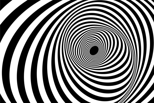 Fondo de círculo espiral de diseño plano