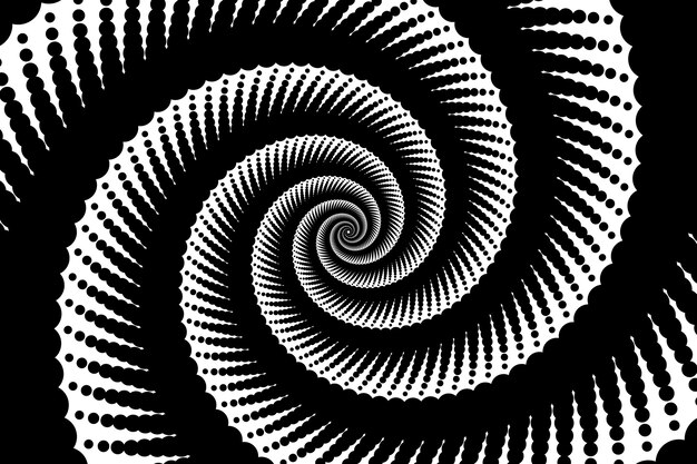 Fondo de círculo espiral de diseño plano