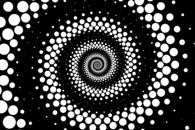 Fondo de círculo espiral de diseño plano