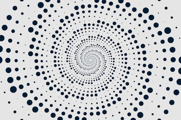 Fondo de círculo espiral de diseño plano